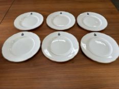 Claridges Branded Dinner Plates x6