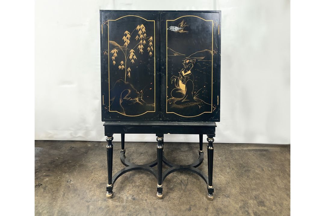Antique Oriental Design Cabinet - Image 1 of 12