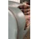 David Linley Teal Leather Sofa - Image 3 of 9