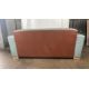 David Linley Teal Leather Sofa - Image 7 of 9