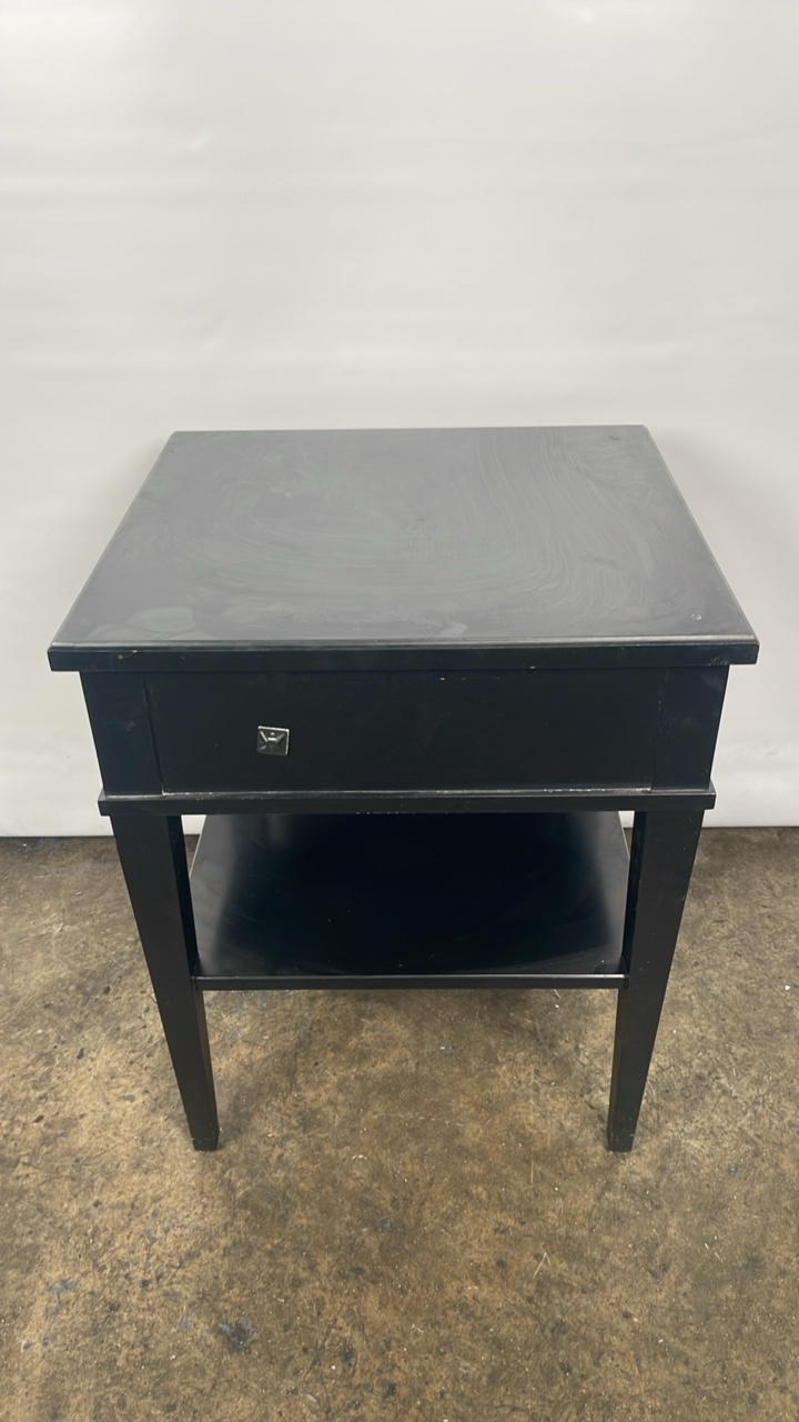 Trouvailles Hand Crafted Oriental Side Table with Drawer - Image 7 of 9