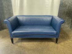 Blue Leather Sofa