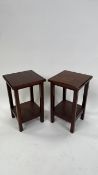 A Pair of Wooden Side Tables