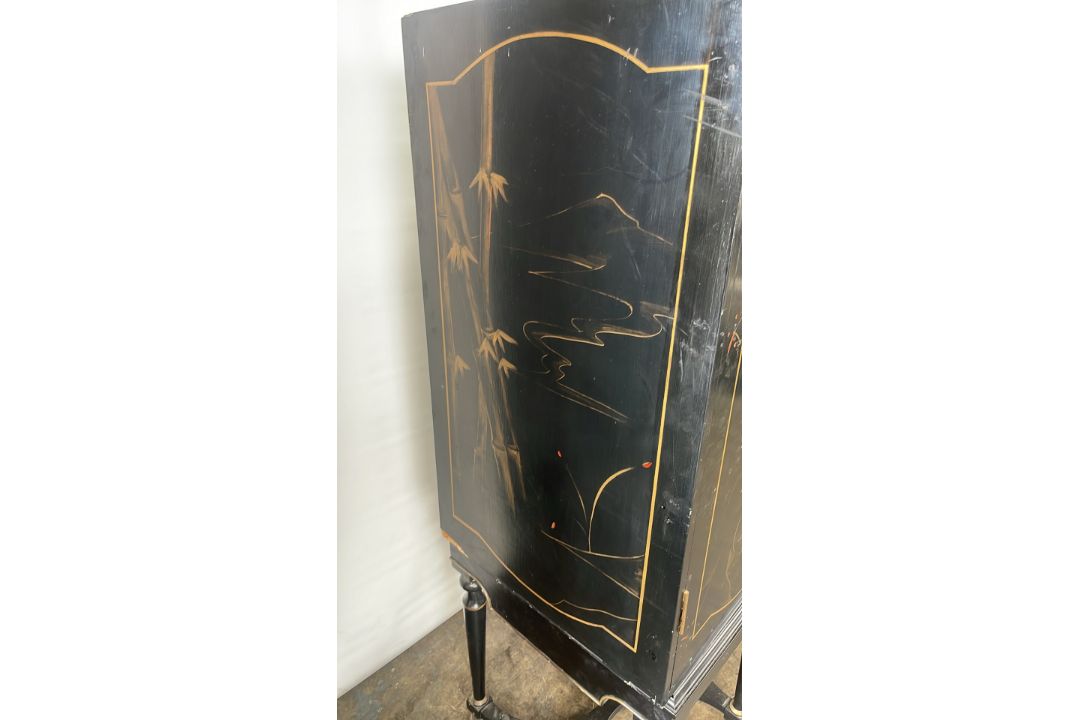 Antique Oriental Design Cabinet - Image 6 of 12