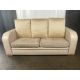 David Linley Cream Leather Back Sofa - Image 1 of 8