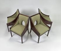Set of 4 Mid-Century Walnut Dining Chairs