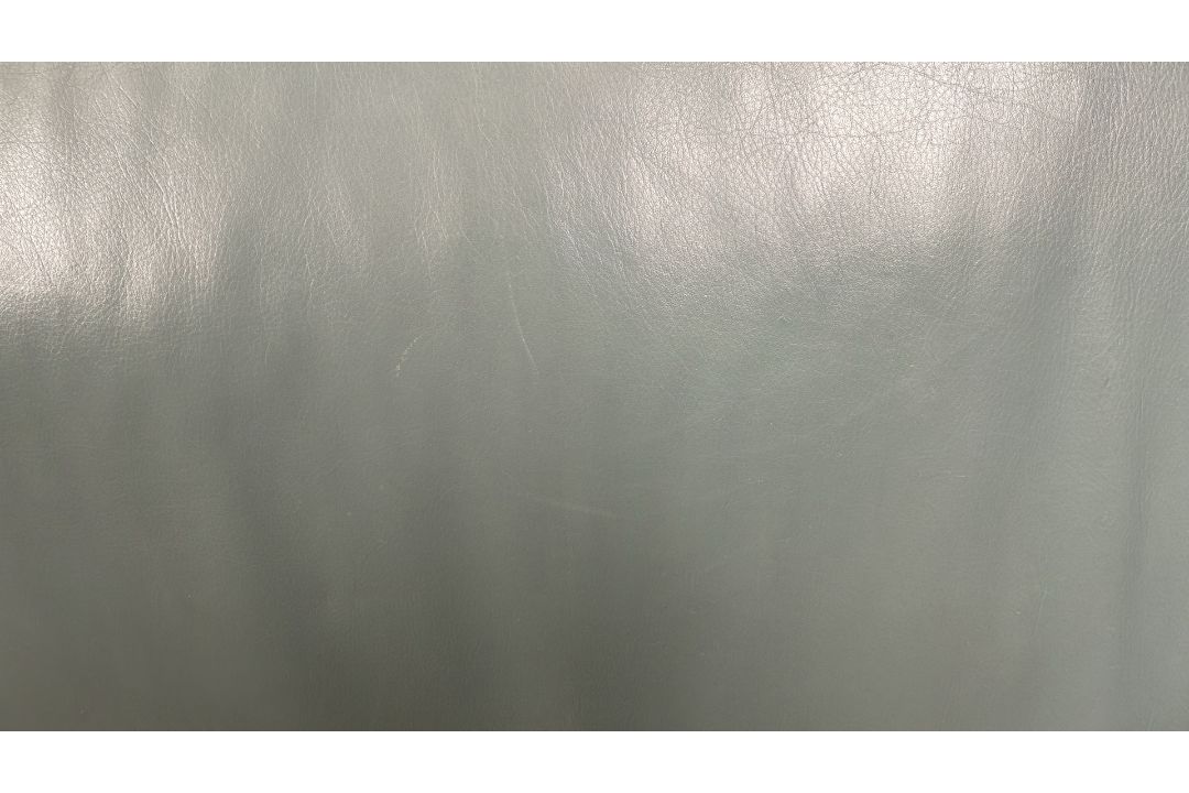 David Linley Teal Leather Sofa - Image 4 of 9