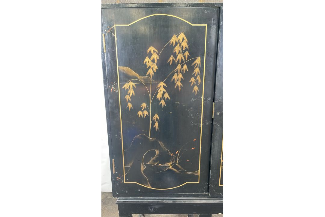 Antique Oriental Design Cabinet - Image 3 of 12