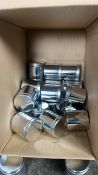 Silver Metal Jars with lids x100