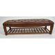 Brown Leather Shoe Bench - Image 1 of 7