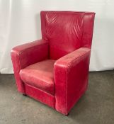 Red Leather Armchair