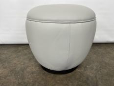 Epoca Grey Leather Dressing Stool