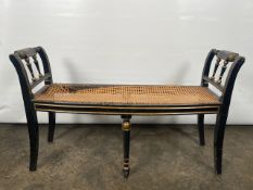 Victorian Style Wicker Top Bench
