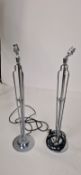 Pair Of Chrome Table Lamps