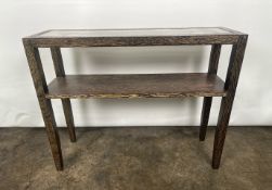 Trouvailles Hand Crafted Oriental Side Table with Drawer