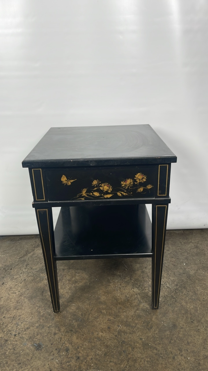 Trouvailles Hand Crafted Oriental Side Table with Drawer - Image 5 of 9