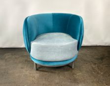 Art Deco Style Round Arm Chair