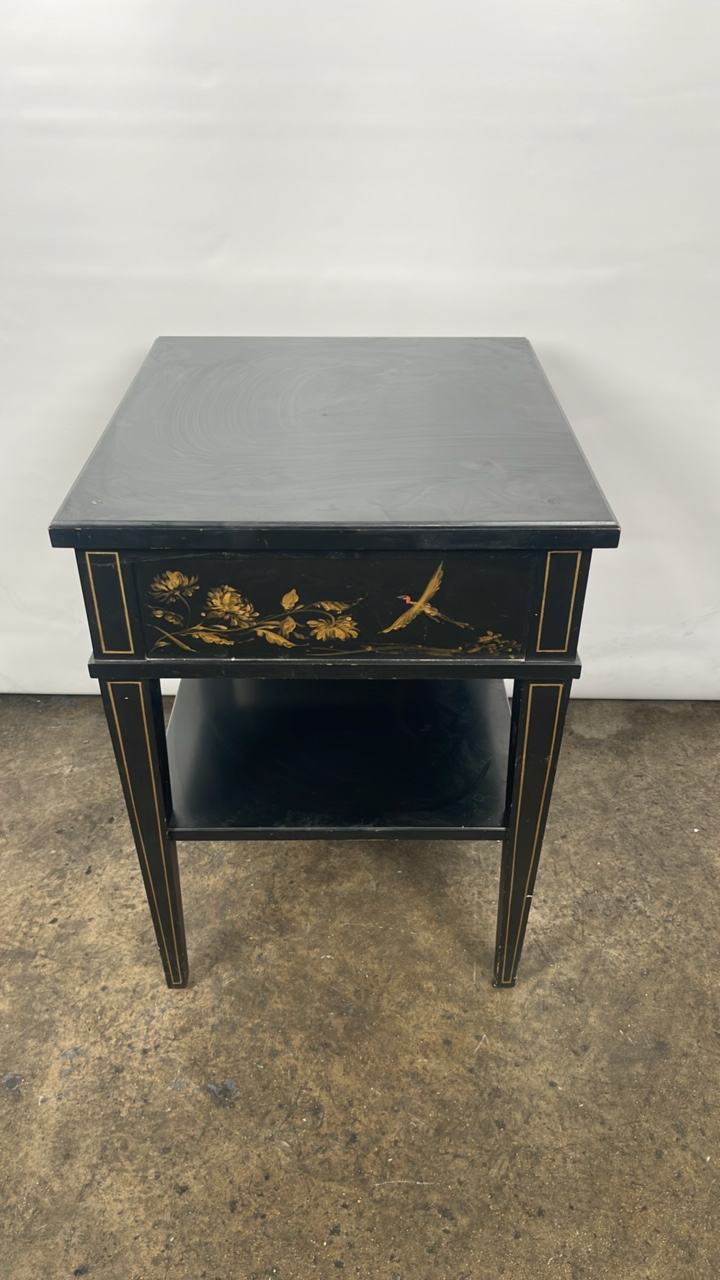 Trouvailles Hand Crafted Oriental Side Table with Drawer - Image 8 of 9
