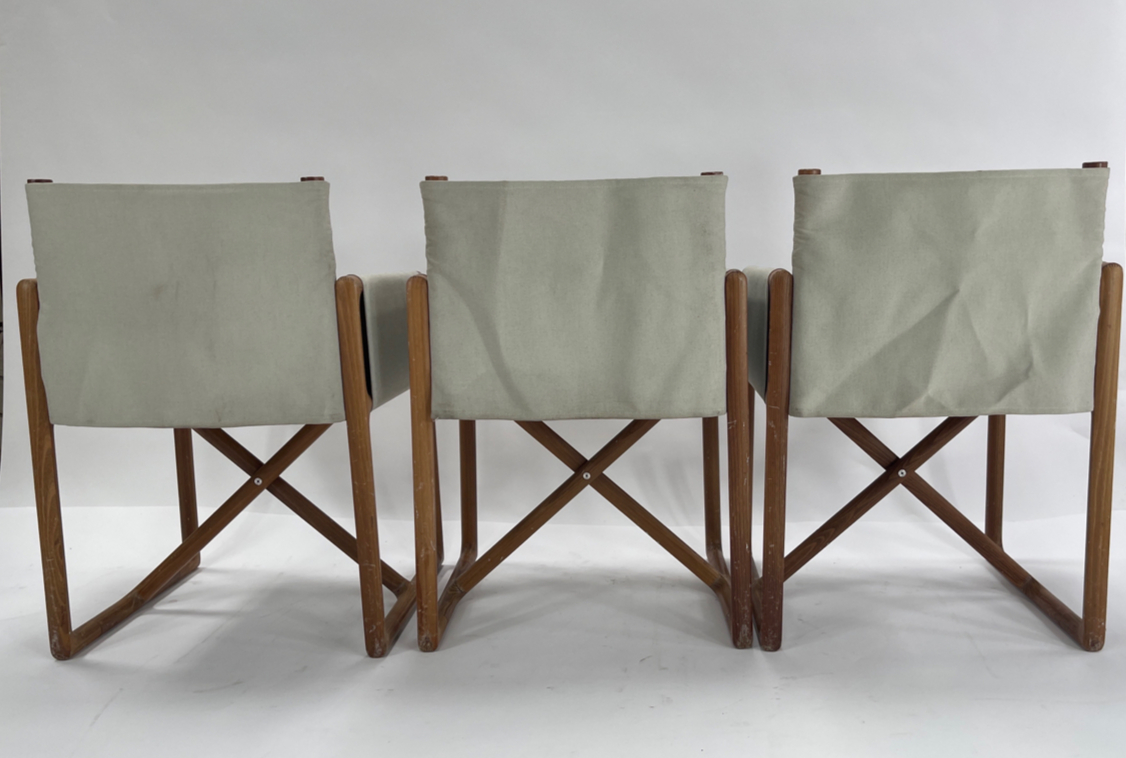 Trio of Paola Lenti, PORTOFINO, Folding Garden Chairs with Armrests, Designer Vincent Van Duysen, Co - Image 4 of 6