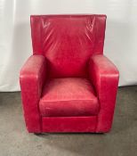 Red Leather Armchair