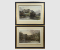 Pair of British Castle Themed Prints