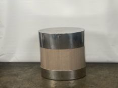 Oval Mirrored Side Table