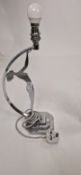 Silver Female Silhouette Table Lamp