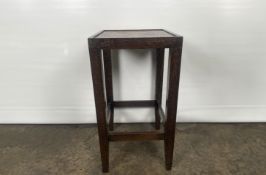 Leather Top Wooden Side Table