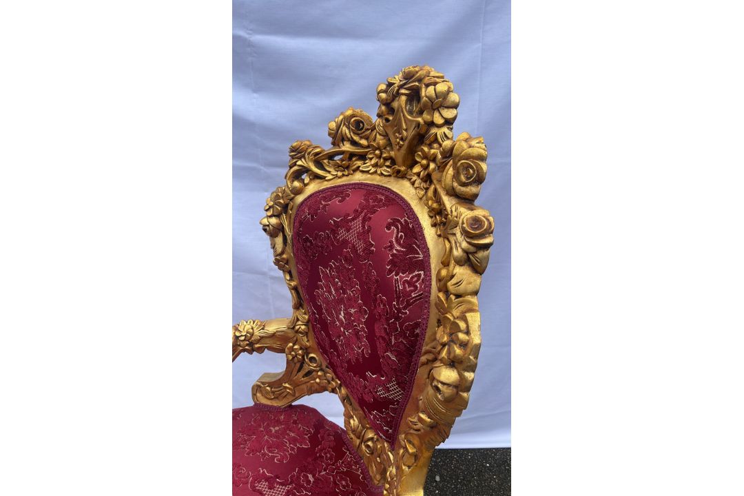 Baroque Style Pair Of Chairs - Image 7 of 7