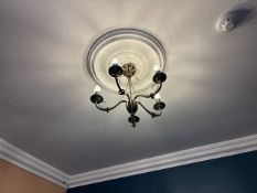 Trio of Black Ceiling Lights