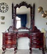 NO Reserve - Vintage Desk With Mirror And Drawers