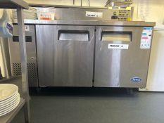 NO Reserve - Atosa Two Door Bench Fridge
