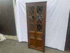 NO Reserve - Dark Wood Corner Cabinet