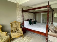 NO Reserve - Four Poster Bed & Side Cabinets