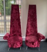 Pair Of High Back Chairs