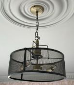 NO Reserve - Black Kalix 2 Light Mesh Black Ceiling Fitting x 2