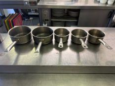 NO Reserve - 5x Stainless Steel Small Pans