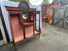 NO Reserve - Display Cabinet With Glass & Mirror