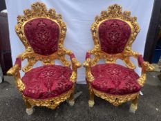 Baroque Style Pair Of Chairs