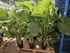 NO RESERVE Six Large Artificial Potted Plants
