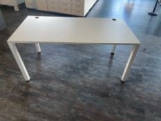 NO RESERVE Bank of 4 x White Office Desks