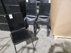 NO RESERVE Black Ply Chairs With Metal Legs x19