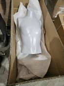 NO RESERVE NEW In Box Cool Grey Full Body Male Mannequin On Stand (Approx Age 14)