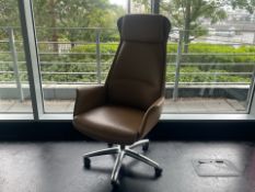 NO RESERVE Leather Look Executive Chair