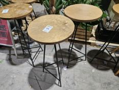 NO RESERVE Two Tall Tripod Side Tables