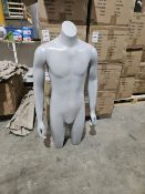 NO RESERVE NEW In Box Cool Grey Male Torso Mannequin With Stand