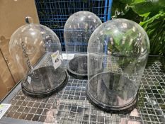 Three Bell Jars With Stands