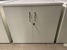 NO RESERVE Double Door White Cabinets x4