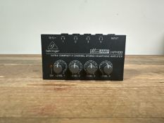 NO RESERVE Behringer HA400 4-Channel Amplifier