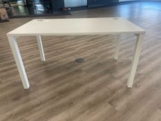 NO RESERVE Bank Of 5 White Desks 140cm x 80cm